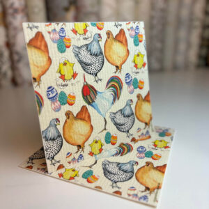 Disktrasa med hönor och tuppar