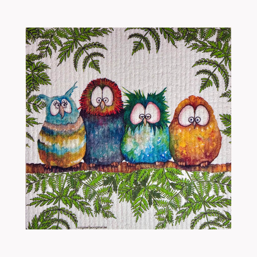 Disktrasa med ugglor