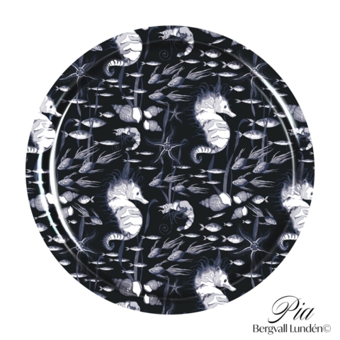 Ocean-blue tray dark